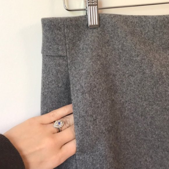 J.Crew Felted Wool Grey Skirt - Size 6 - Picture 6 of 8